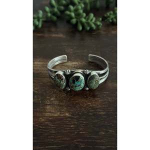 Bobby Johnson #8 Turquoise & Sterling <b>Silver</b> Fashion <b>Cuff</b> <b>Bracelet</b> - Product Image 1