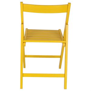 Sedia da Giardino WELL HOME BAS in Legno di Faggio Finitura Gialla 43x47x79 cm - Product Image 5