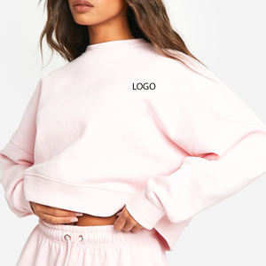 Sweat-shirt uni pour femme durable avec une texture douce pour un ajustement confortable et décontracté pour l'hiver avec un prix d'usine bon marché et un service OEM - Product Image 1