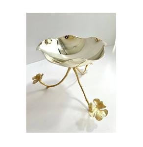 Elegante Tazón Decorativo de Metal, Perfecto para Centro de Mesa de Sala de Estar, Exhibición de Mesa de Comedor o Accesorios de Decoración del Hogar - Product Image 1