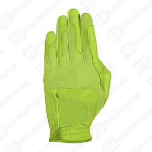 Gants de golf sportifs de haute qualité en cuir Cabretta personnalisables pour hommes et femmes, couleur vert fluorescent, main gauche, respirants, toutes saisons - Product Image 1