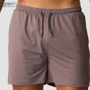 Pantalones Cortos Deportivos de Compresión para Hombre, Ajustados, Casuales, de Poliéster/Algodón, Secado Rápido, Cintura Media, con Cordón, para Gimnasio, Entrenamiento, Verano - Product Image 5