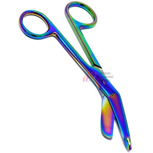 Ciseaux à bandage Lister en acier inoxydable Ciseaux d'infirmière incurvés Ciseaux de traumatologie de premiers soins | Outils chirurgicaux certifiés CE OEM - Product Image 1