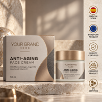 Crème pour le visage pour homme en marque privée 50 ml |   Collagène marin anti-âge et raffermissant |   Fabricant OEM Espagne
