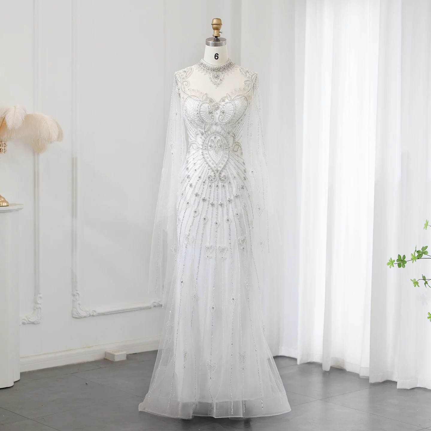 slim fit dress slacks Nox Anabel Q1254 Size 4 White Long Sequin Fitted Prom Dress Beaded V Neck Formal Gown