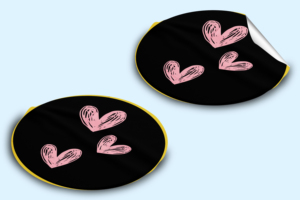 Custom 3 Hearts PVC Labels Roll Love-Themed Adhesive Printed <b>Tag</b> for Valentine's Day Packaging for <b>Gift</b> Boxes - Product Image 6