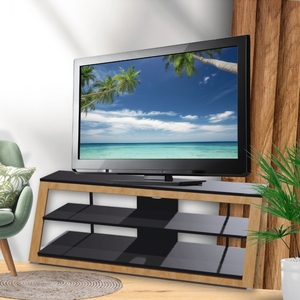 ขาตั้งทีวีอเนกประสงค์ปรับได้พร้อมชั้นวางหนังสือตกแต่งแบบบูรณาการสำหรับห้องนั่งเล่น - Product Image 2