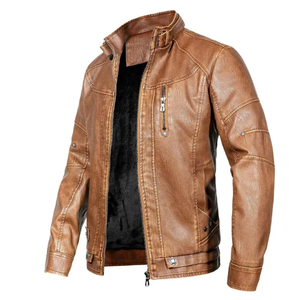 Fashion Leather <b>Jacket</b> for Man Genuine Leather Premium Quality Black Brown Down <b>Long</b> Sizes Men Leather Down <b>Jacket</b> - Product Image 1