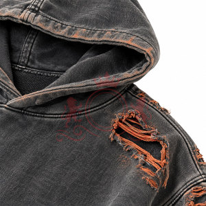 Conjuntos de Sudadera y Pantalones Desgastados de Moda Urbana, Fabricante de Ropa Personalizada, Conjuntos de Sudadera y Pantalones Desgastados - Product Image 6