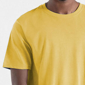 เสื้อยืดผู้ชายโพลีเอสเตอร์รุ่น280GSM พร้อมริงเกอร์ทรงพอดีตัวปกติทำจากผ้าฝ้าย100% ริงเกอร์ - Product Image 5