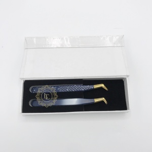 Pince à épiler d'extension de cils à pointe dorée lisse personnalisée nouveau lancement pince à épiler professionnelle en acier inoxydable avec revêtement en poudre - Product Image 4
