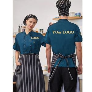 Abrigo transpirable con estilo blanco, ropa de cocina, uniformes de <span class=keywords><strong>Chef</strong></span> para repostería, Pizza, Sushi, funciona, <span class=keywords><strong>Restaurante</strong></span> japonés italiano con logotipo - Product Image 6