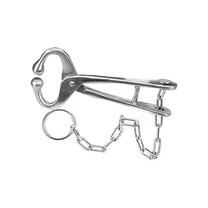 Высокое качество ветеринарный инструмент из нержавеющей стали для крупного рогатого скота цепи нос кольцо Клещи для крупного рогатого скота быка держатель плоскогубцы для продажи