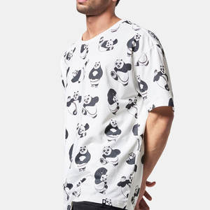 Venta al por mayor personalizado peso pesado 250gsm hombro caído en blanco camiseta de gran tamaño calle 100% algodón hombres camiseta Vintage - Product Image 2