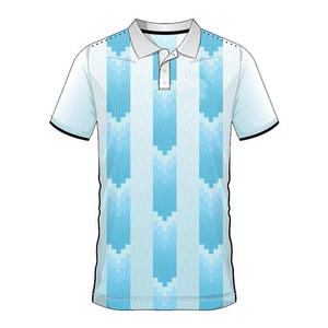 Nom de club entièrement personnalisé imprimé par transfert de chaleur tricoté pour chemise hommes Golf pour impression coupe régulière uniforme de sport personnel - Product Image 5