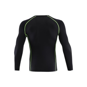 Top <b>Custom</b> High Quality Spandex/Polyester <b>Compression</b> <b>Shirt</b> Men Unisex Gym Workout Long-Sleeve Fitness Breathable Rash Guard - Product Image 5