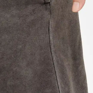 Shorts décontractés pour hommes, design personnalisé OEM, 2025, effet délavé, 100% coton, vintage, brodés, couleur unie, nouvelle arrivée - Product Image 5