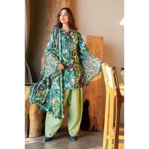 Colección Eid 2025 de Maria B, MPT-2505-B-TC-1169, Tela de Chifón Primaveral - Product Image 1
