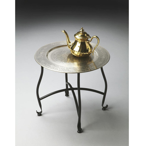Traditional Design Lightweight Aluminum Gold /Black Moroccan <b>Table</b> for Home and Hotel Decorative Furniture <b>Table</b> - Product Image 4