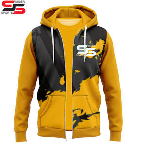 Diseño sublimado personalizado su marca LOGO hombres mujeres Casual Sudadera con capucha Top 3D Color cremallera calle personalidad sudadera ropa personalizada - Product Image 3