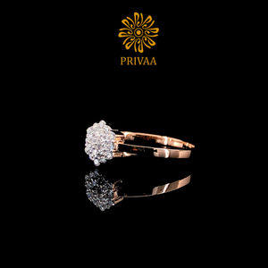 Anillo de Diamantes Naturales Certificados por IGI con Corte Brillante Redondo, Diseño de Lujo para Mujer en Oro Amarillo de 14 Quilates - Product Image 2