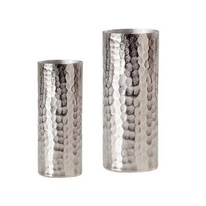 Vase à fleurs en aluminium de luxe pour article de décoration de salon Vases martelés uniques avec nickelé pour la décoration de chambre - Product Image 5