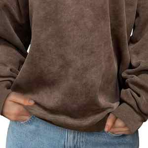 Sudadera de hombro caído de gran tamaño para mujer OEM venta al por mayor ropa informal de secado rápido transpirable personalizada - Product Image 4