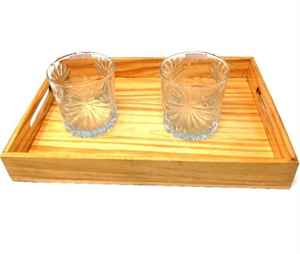 Bandejas decorativas de madera de diseño moderno personalizadas que incluyen madera de pino de acacia de mango a precios económicos - Product Image 4