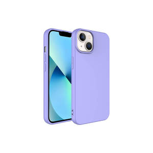 Coque de protection en silicone liquide Netzy Lilac LSR pour iPhone 14 13 Pro Max 11 Pro XR 7 Plus - Housse souple style Ins - Product Image 1