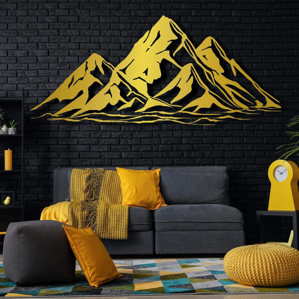 Premium Design With Mountain Shape Wall Art Decor For Modern Office And Cafe Interiors Available At Bulk Quantity