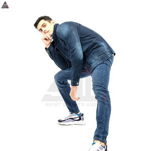 Veste en jean élégante, tenue décontractée OEM, vente en gros de veste en jean en coton de haute qualité pour hommes, veste en jean personnalisée pour hommes - Product Image 3