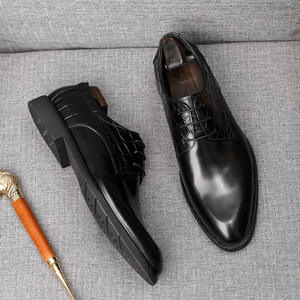 Chaussures de bureau en cuir véritable pour hommes avec semelle extérieure résistante à l'usure et semelle intérieure respirante, chaussures formelles - Product Image 5