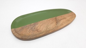 Plato y plato de estilo clásico para vajilla hecho a mano a granel, superventas, bandeja y plato de madera para servir, Color Natural - Product Image 2