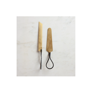 Usine en laiton et acier outils de serveur de gâteau Pizza fromage spatule coupe-gâteau couteau à gâteau de mariage et Offre Spéciale de serveur - Product Image 1