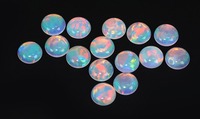 Opale synthétique Welo blanche, forme cabochon, pour la fabrication de bijoux, haute qualité, effet œil de chat multi-feu, taillée à la machine de haute technologie