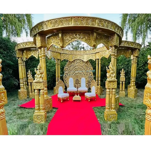 Decoración Exclusiva para Mandap de Boda en Nigeria, Nueva Llegada, Grandiosas Bodas Británicas, Instalaciones Portátiles de Mandapam, Fabricantes de Fábrica en Sídney - Product Image 5