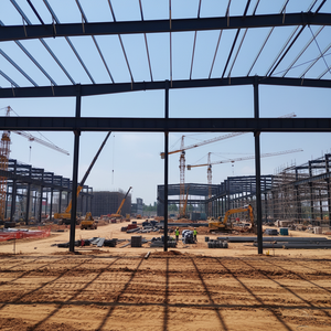 Atelier préfabriqué en structure métallique, <span class=keywords><strong>bâtiment</strong></span> d'usine, entrepôt préfabriqué en acier, <span class=keywords><strong>construction</strong></span> à ossature métallique lourde à plusieurs étages - Product Image 5