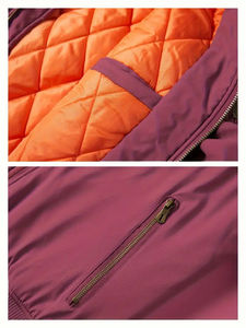 Blouson Bomber matelassé pour homme Style d'hiver chaud Capuche Col montant Logo avant Gym Sports Jogger Décontracté Confort Service direct - Product Image 4
