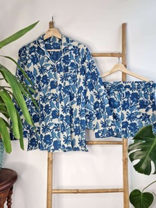 Ensemble de shorts en coton respirant pour femmes léger et doux deux pièces pour un usage quotidien vêtements de nuit pour l'exportation - Product Image 6