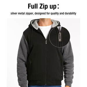 เสื้อฮู้ดดี้ผู้ชายผ้าฟลีซหนานุ่ม 380 กรัม สำหรับฤดูหนาว ผ้าฝ้าย 100% ทรงโอเวอร์ไซส์ พิมพ์ลาย ปักโลโก้  แบบยูนิเซ็กซ์ - Product Image 5