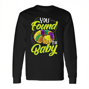 Camiseta de manga larga con cuentas de King Cake de Mardi Gras You Found The Baby - Product Image 2