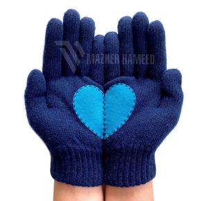 Gants en acrylique tricotés à la main avec logo personnalisé Gants chauds unisexes tricotés et extensibles pour écran tactile - Product Image 4