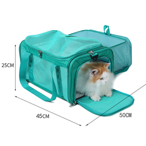Sac de transport extensible pour animaux de compagnie avec maille respirante, sac de transport portable pour chat et chien, pliable, approuvé par les compagnies aériennes - Product Image 3
