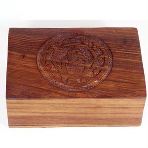 Eco-Friendly Heart-Shaped Wooden <b>Box</b> for Gift & Jewelry Storage 3D Hand Carving Polished Finish-<b>Soft</b> Interior for Delicate Items - Product Image 3