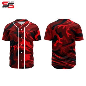 Nueva última liga mundial sublimada, venta al por mayor, camiseta de béisbol barata personalizada, camisetas de béisbol de dos botones para hombres - Product Image 1