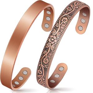 Fancy Magnetic <b>Copper</b> Bracelet with Steel Wire Wearing It Has Health Benefits Magnetic Therapy <b>Copper</b> Cuff Bracelet - Product Image 5