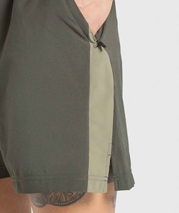 Wholesale Men's Solid Olive Green Quick Dry Athletic <b>Shorts</b> With Elastic Waist And Pockets Casual Workout Running <b>Short</b> Pants - Product Image 5