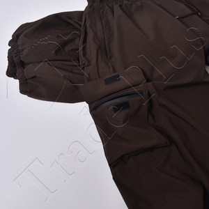 Pantalon de snowboard de haute qualité, grande taille, coupe ample, style cargo, fermeture éclair, poignets élastiques, coupe ample, imperméable, respirant, coupe-vent - Product Image 6