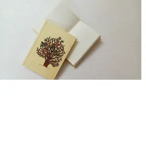 Madhubani personnalisé fait à la main imprimé arbre de vie thème papier fait main cahier à couverture rigide avec des papiers de coton idéal pour la revente