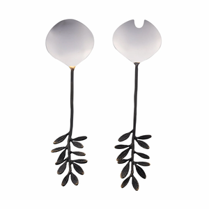 Metal salad Serving Spoon Slotted Spoon Stainless Steel Serving Spoon Sets for Soup Salad Rice - Product Image 6